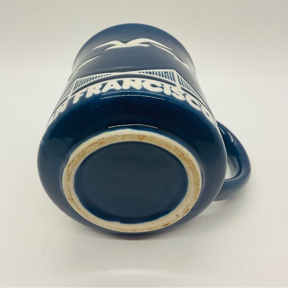 Vintage ‘82 San Francisco Seagulls Golden Gate Bridge Ceramic Pottery Coffee Mug - Picture 7 of 10